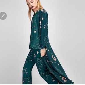 Massimo Dutti Floral High Low Bottom Down